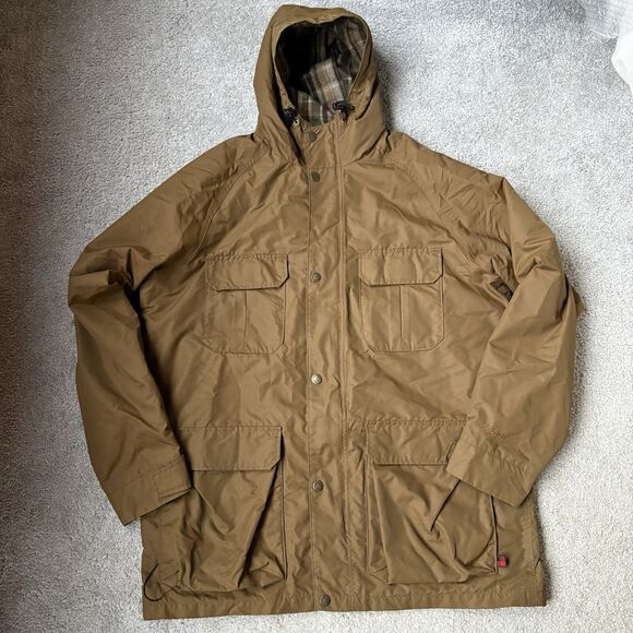Woolrich Mens Jacket 16038 Guide Field Nutmeg Brown Plaid Wool Lined Size L - Picture 1 of 16